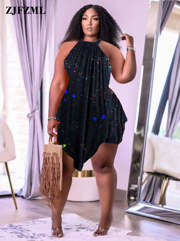 XL-5Xl lielizmēra apdrukas divdaļīgs komplekts sievietēm bez piedurknēm, apaļš kakla augšdaļa un brīvi šorti, sieviešu ikdienas oversize apģērbs