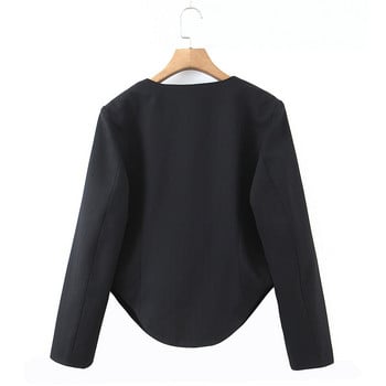 4XL Plus Size Blazer Women 2023 Ανοιξιάτικο κοστούμι Εθνικού Στιλ Μπουφάν σακάκι με λαιμόκοψη μαλακά μαξιλάρια ώμου VINTAGE παλτό Ποιοτική καμπύλη ρούχα