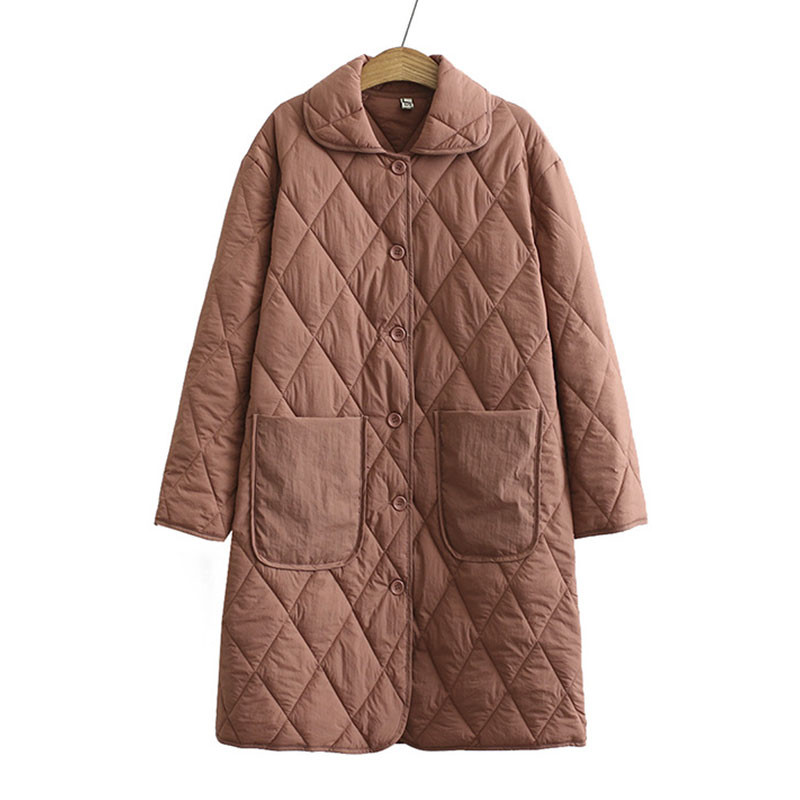 Rudens ziemas mēteļi sievietēm lielizmēra vienrindas, garas parka ikdienas jaka, sieviešu apģērbs 2020. gada jaunums