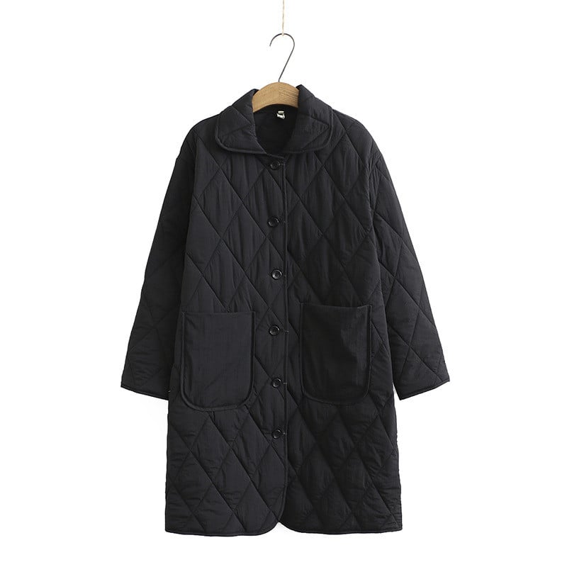 Rudens ziemas mēteļi sievietēm lielizmēra vienrindas, garas parka ikdienas jaka, sieviešu apģērbs 2020. gada jaunums