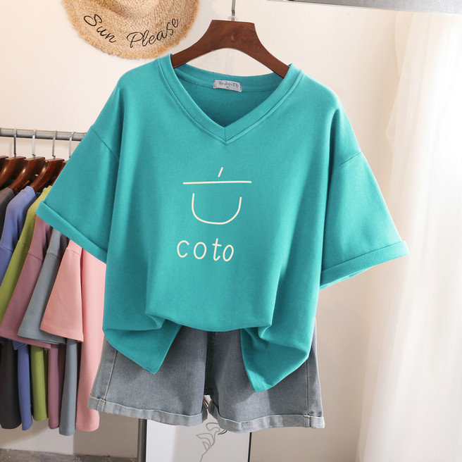 EBAIHUI lielizmēra T krekls 100% kokvilnas L-6XL sieviešu krekls ar īsām piedurknēm vasaras jauki apdrukāti ikdienas T krekli ar apdruku O kakla lielizmēra T krekli