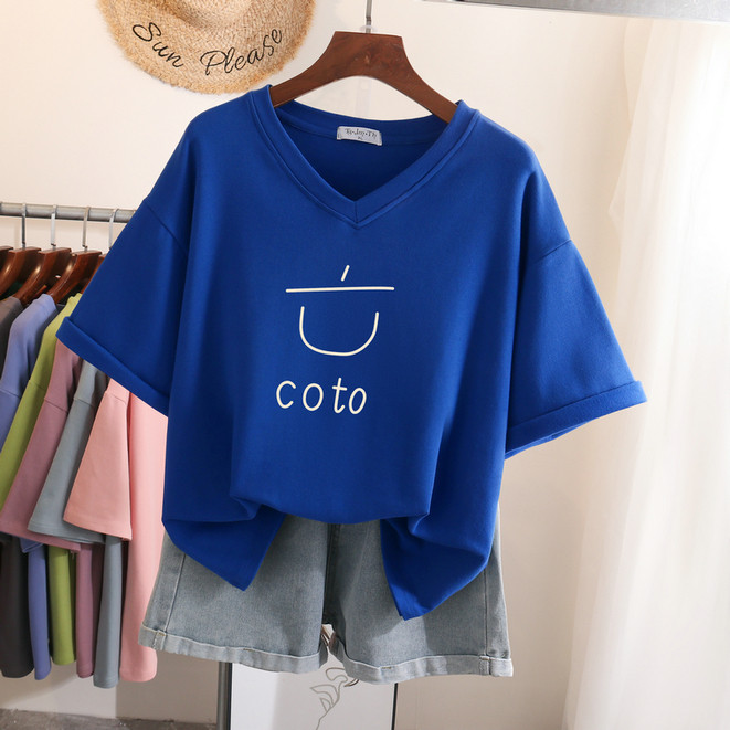 EBAIHUI lielizmēra T krekls 100% kokvilnas L-6XL sieviešu krekls ar īsām piedurknēm vasaras jauki apdrukāti ikdienas T krekli ar apdruku O kakla lielizmēra T krekli