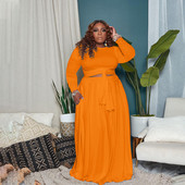 Liela izmēra sieviešu apģērbi, seksīgi svārki, divi gabali, komplekti ar garām piedurknēm līdz grīdai, vienkrāsains, ikdienišķs vairumtirdzniecības preču piegāde