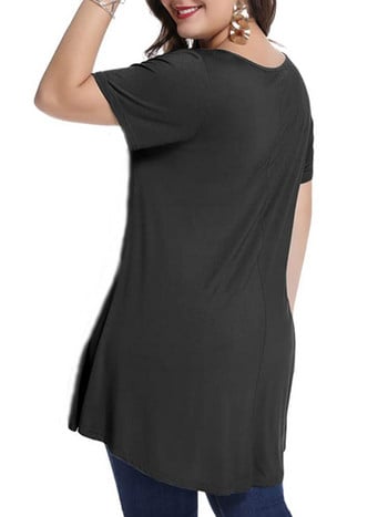 Γυναικείο μπλουζάκι μπλουζάκι 4XL 5XL 6XL Plus Size 2022 Καλοκαιρινό κοντό μανίκι πικραλίδα στάμπα Casual μπλούζα Φαρδιά υπερμεγέθη γυναικεία μπλουζάκια