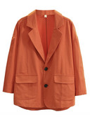 Liela izmēra žakete Sieviešu apģērbi Ikdienišķs Kokvilnas Pielāgotas Apkakles Mēteļi Modes Kabatas Masīva STANDARTA Uzvalks Jaka Pavasaris