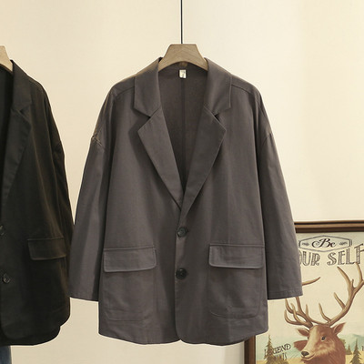 Liela izmēra žakete Sieviešu apģērbi Ikdienišķs Kokvilnas Pielāgotas Apkakles Mēteļi Modes Kabatas Masīva STANDARTA Uzvalks Jaka Pavasaris