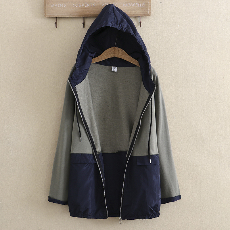 5XL liela izmēra jaka sievietēm, 2023. gada pavasara frotē mētelis ar garām piedurknēm ar kapuci ar rāvējslēdzēju virsdrēbes, liela izmēra izliektas drēbes