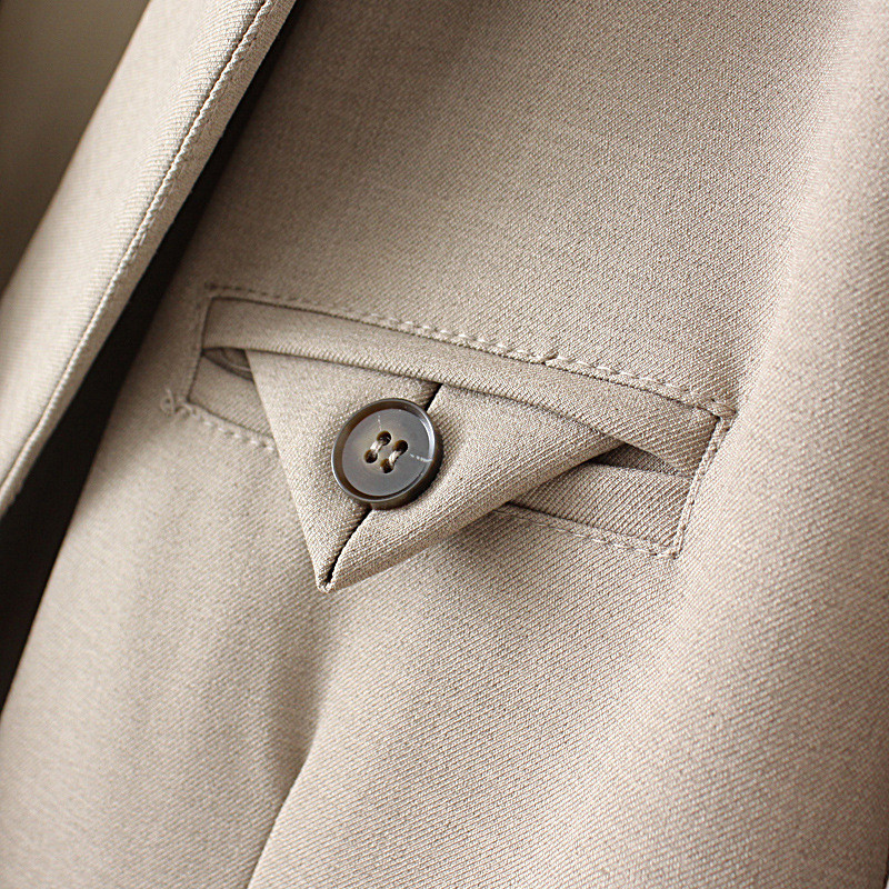 4XL rudens ziemas lielizmēra žakete sieviešu apģērbi brīvi pieguļoši divrindu uzvalka jaka ikdienas modes biezs, garš mētelis