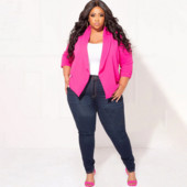 WUHE lielizmēra sieviešu, atvērta dūriena, rievota plaukstas piedurkņu žakete ar robainu kaklu, 2023. gada modes tops