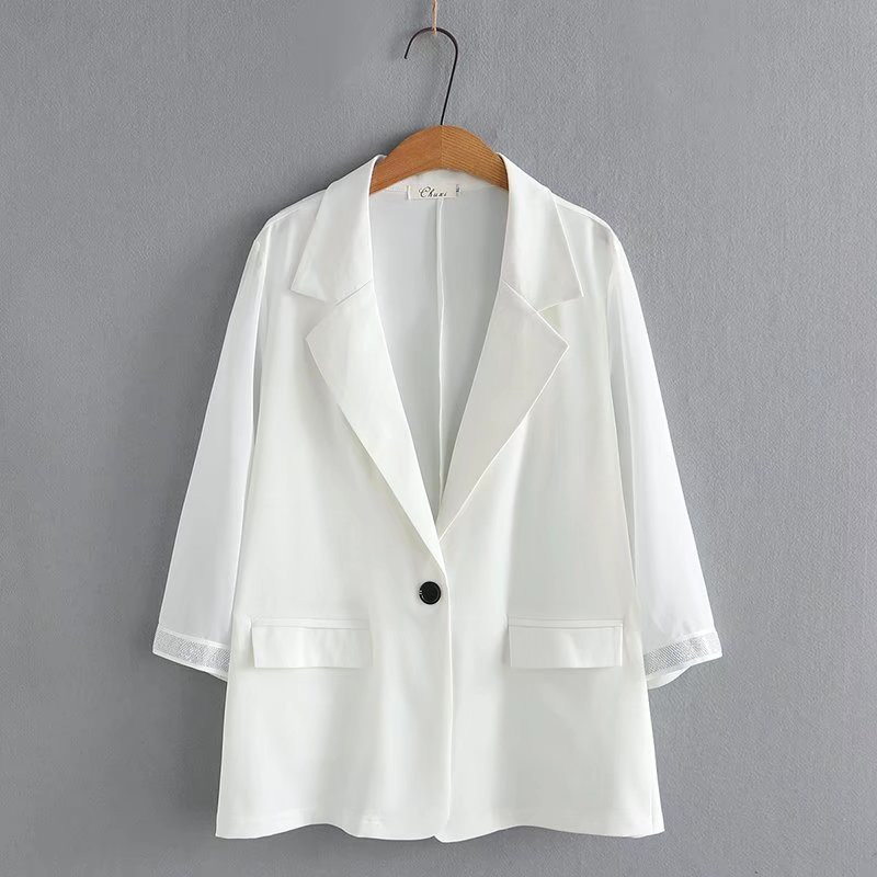 Liels sieviešu 2022. gada vasaras jauns modes temperaments, braukšana uz darbu un mājām, liela izmēra dimanta plāns uzvalka mētelis 3XL 4XL 5XL 6xl