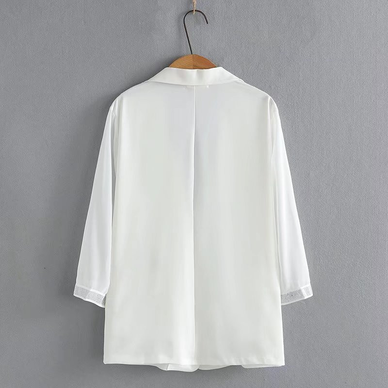 Liels sieviešu 2022. gada vasaras jauns modes temperaments, braukšana uz darbu un mājām, liela izmēra dimanta plāns uzvalka mētelis 3XL 4XL 5XL 6xl