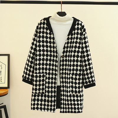 2022. gada ziemas kašmira vilnas mētelis, liela izmēra 4 xl sieviešu apģērbs, ar V-veida kakla pārklājumu ar pogu Argyle garais ārējais apģērbs