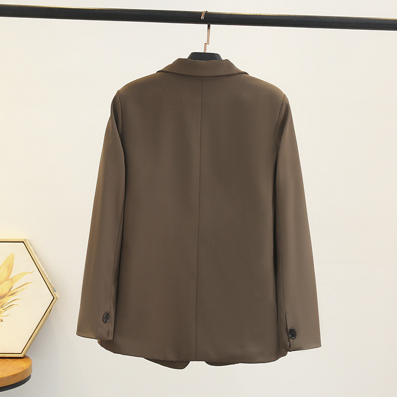 4XL lielizmēra žakete sieviešu jaka, 2023. gada pavasara mētelis ar vienu pogu, garām piedurknēm piepilsētas virsdrēbes, liela izmēra, izliektas drēbes