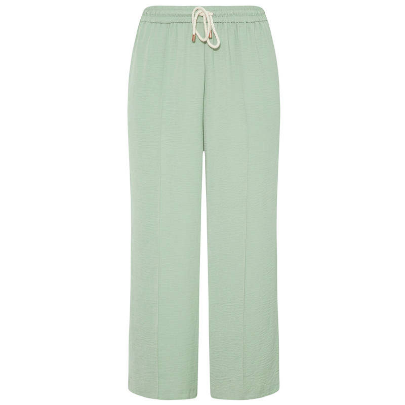 Liela izmēra elastīga aukliņa viduklis Vasaras brīvs Elegantas platas bikses kabatas pusē Vieglas gadījuma taisnas bikses 4XL 5XL