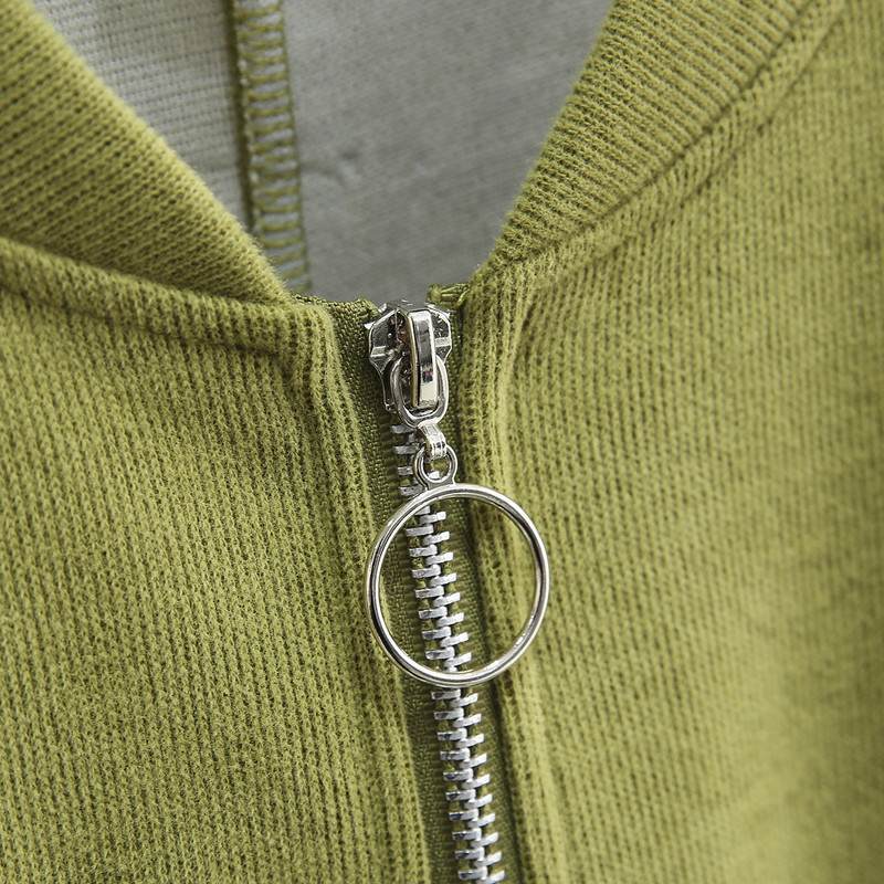 4XL Liela izmēra jaka ar rāvējslēdzēju sievietēm 2023. gada pavasara marķējums beisbola formas tērps ar garām piedurknēm, virsdrēbes lielizmēra izliektas drēbes