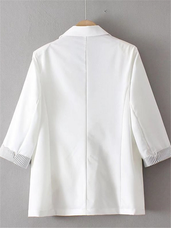 Liela izmēra sieviešu uzvalka jaka pavasara un rudens plānas daļas uzvalks apkakles atloks ar septiņu punktu piedurknēm jaka XL-4XL