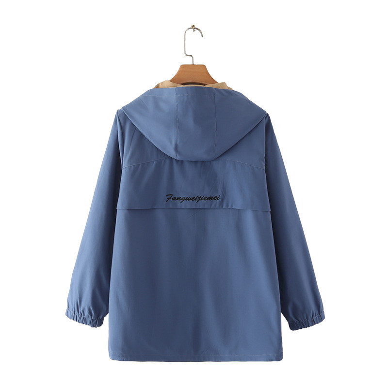 4xl liela izmēra jaka Sieviešu apģērbi ar pilnām piedurknēm vēja necaurlaidīgi ar kapuci, gari mēteļi, ikdienas izšuvumi, grozāmi virsdrēbes 2022. gada rudens