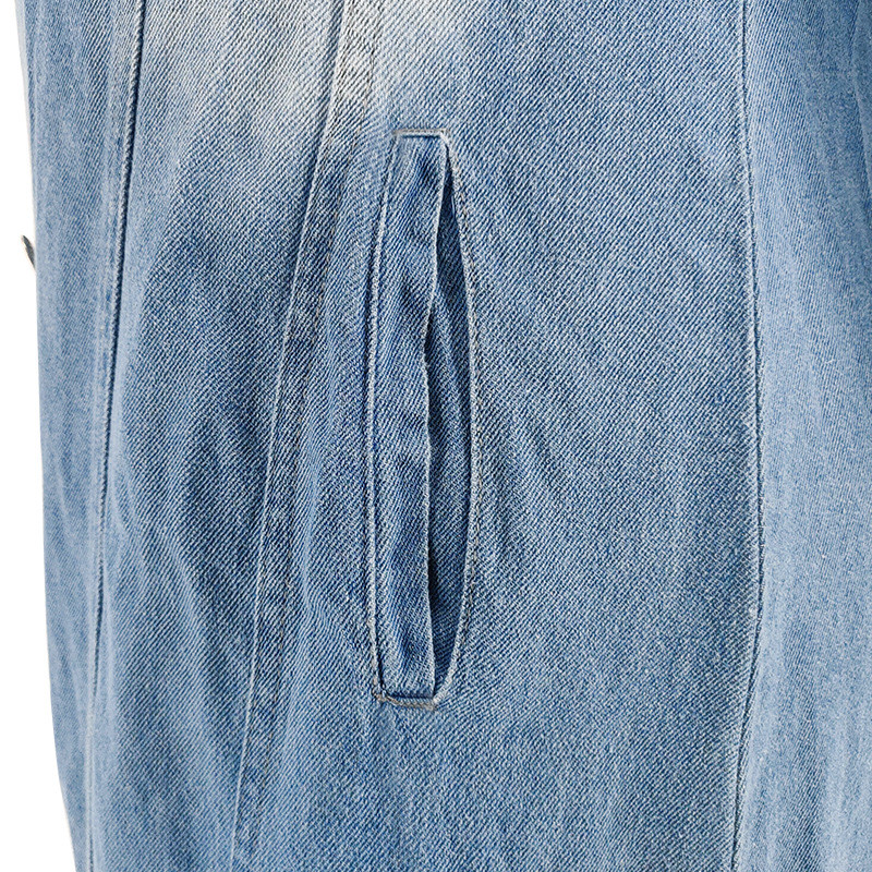 Liela izmēra apģērbi Sieviešu virsdrēbes Ikdienišķs plēsts džinsa mētelis Ikdienas džinsi Mētelis Sieviešu rudens apģērbi Vairumtirdzniecība Dropshipping