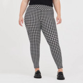 Liela izmēra Houndstooth Print Vasaras Pavasara Legingi Sievietēm ar augstu elastīgu vidukli šauras zīmuļu bikses Sieviešu liela izmēra Capri 7XL 8XL