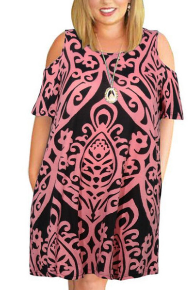 Vasaras ziedu apdruka lielizmēra brīva sieviešu kleita ar īsām piedurknēm ikdienišķa no pleciem lielizmēra Vestidos De Fiesta šiks sieviešu halāts