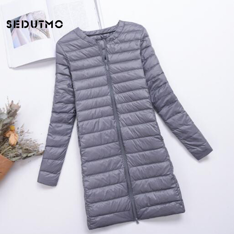 SEDUTMO ziemas lielizmēra 4XL sieviešu dūnu jakas, garas, īpaši vieglas pīļu dūnu jakas, plānas rudens parkas ED488