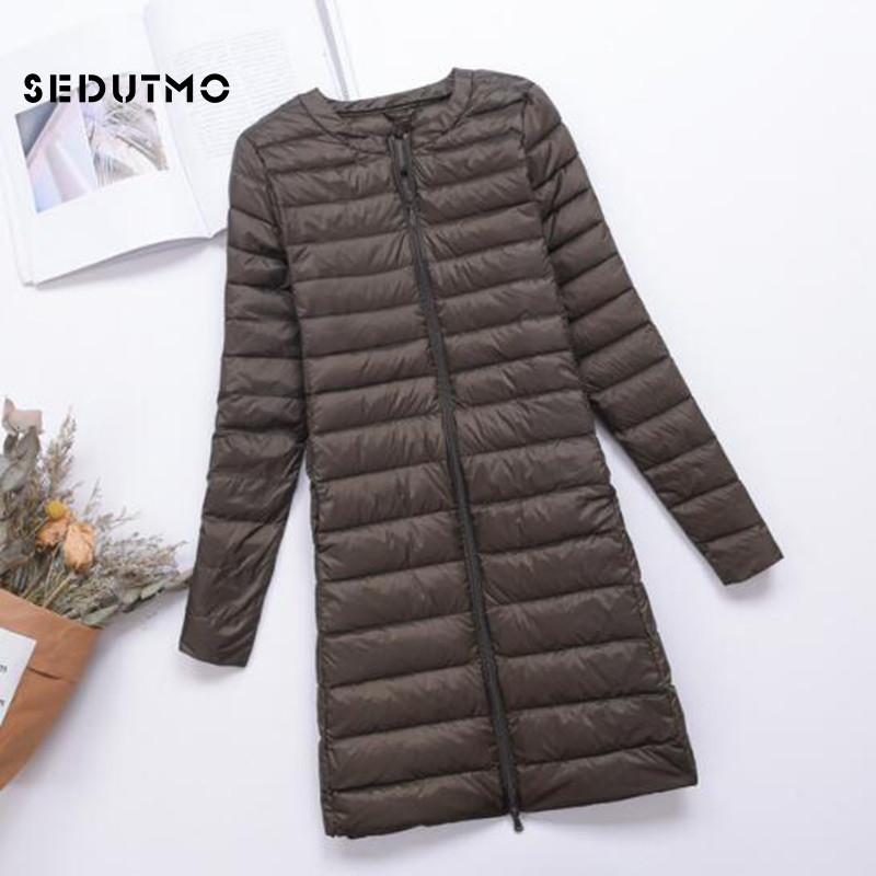 SEDUTMO ziemas lielizmēra 4XL sieviešu dūnu jakas, garas, īpaši vieglas pīļu dūnu jakas, plānas rudens parkas ED488