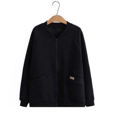 4XL Liela izmēra rāvējslēdzēja jaka sievietēm 2023. gada atsperu apkakle, beisbola formas tērps ar garām piedurknēm, marķējums, virsdrēbes, liela izmēra, izliektas drēbes