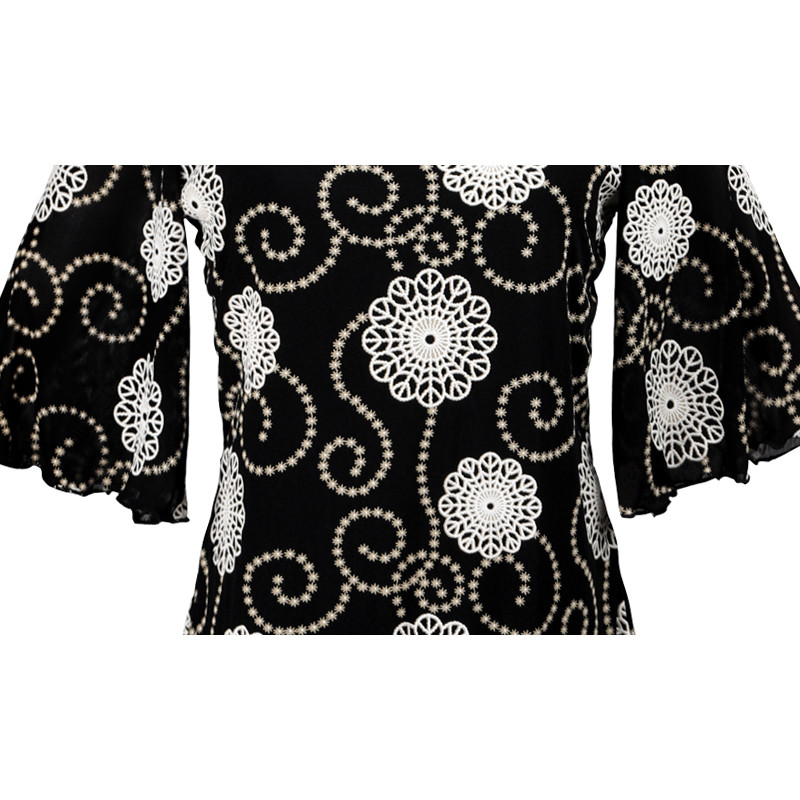 Yitonglian sieviešu vasaras T-krekls ar īsām piedurknēm ar apdrukātu rakstu, elegants liela izmēra topi Blūze H375