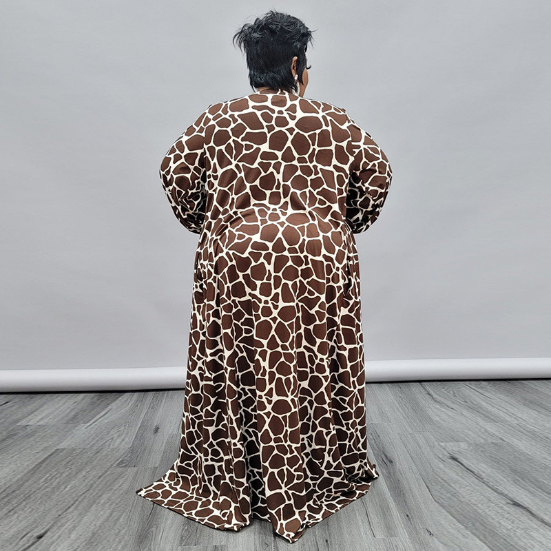 Liela izmēra sieviešu garais mētelis 2022. gada rudens apdrukas jaka Sieviešu modes dizaineru jakas Sieviešu rudens ikdienas mētelis, apģērbu vairumtirdzniecība