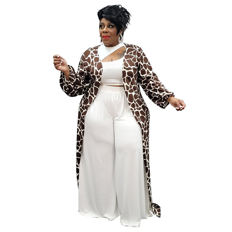 Liela izmēra sieviešu garais mētelis 2022. gada rudens apdrukas jaka Sieviešu modes dizaineru jakas Sieviešu rudens ikdienas mētelis, apģērbu vairumtirdzniecība