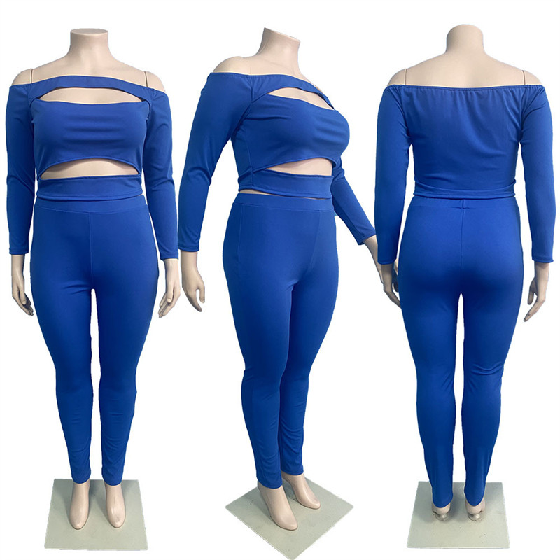 Seksīgs apģērbs Clubwear divdaļīgs komplekts sievietēm bez atzveltnes bez pleciem un bikses Bodycon lielizmēra apģērbi dropshipping vairumtirdzniecība