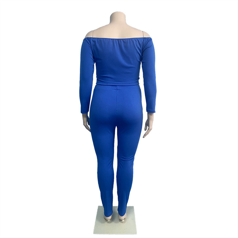 Seksīgs apģērbs Clubwear divdaļīgs komplekts sievietēm bez atzveltnes bez pleciem un bikses Bodycon lielizmēra apģērbi dropshipping vairumtirdzniecība