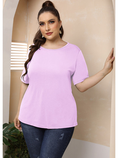 GIBSIE lielizmēra vienkrāsains, izgriezts mugurpuses T-krekls ar O veida kakla izgriezumu, sieviešu 2022. gada vasaras īsās piedurknes, t-krekli. Sieviešu korejiešu ikdienas T-krekli