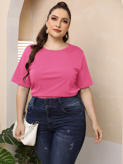 GIBSIE lielizmēra vienkrāsains, izgriezts mugurpuses T-krekls ar O veida kakla izgriezumu, sieviešu 2022. gada vasaras īsās piedurknes, t-krekli. Sieviešu korejiešu ikdienas T-krekli