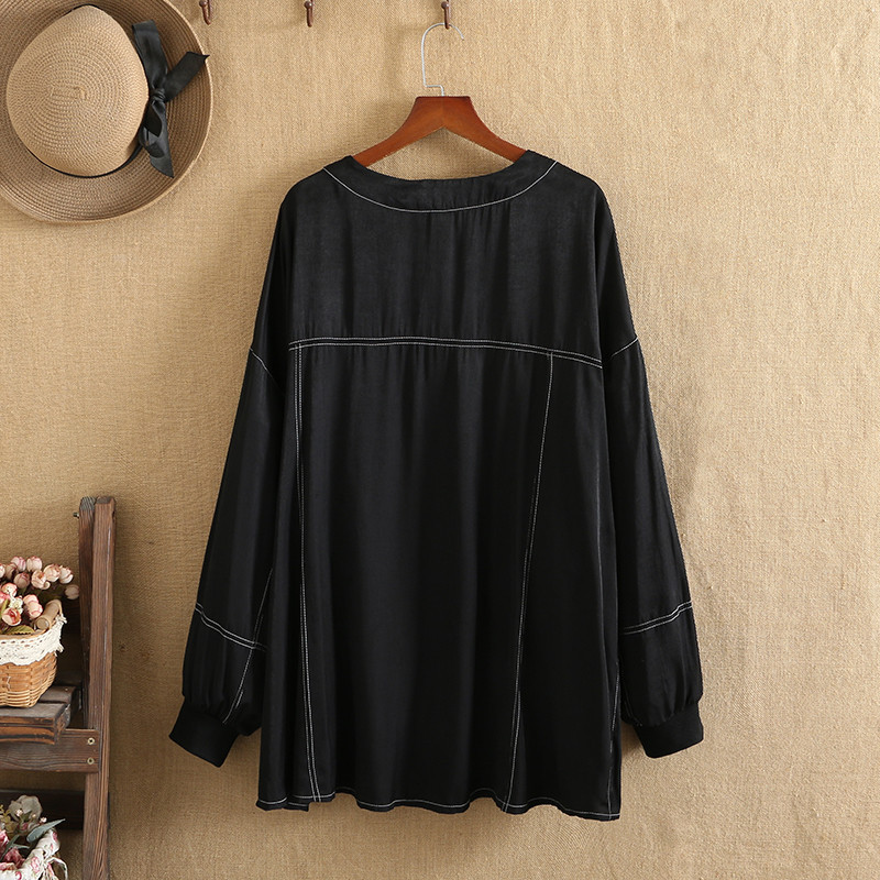 Liela izmēra mētelis sievietēm pavasarī un rudenī 3XL-6XL apaļš kakls ar vienrindu īpaši liela izmēra biezāka jaka resnām sievietēm