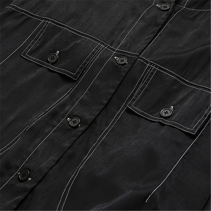 Liela izmēra mētelis sievietēm pavasarī un rudenī 3XL-6XL apaļš kakls ar vienrindu īpaši liela izmēra biezāka jaka resnām sievietēm