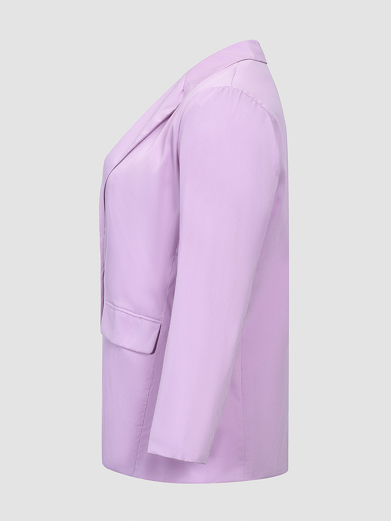 Finjani atloka apkakle ar vienu pogu žakete, masīvs, garām piedurknēm, garš, brīvs uzvalks liela izmēra pavasara un rudens sieviešu apģērbi