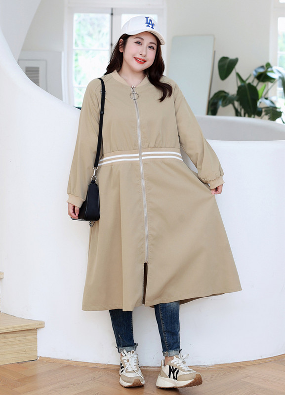 Jauni 2022. gada Sieviešu pavasara rudens lielizmēra topi sievietēm Liela izmēra O veida kakla izgriezums ar garām piedurknēm melns mētelis 4XL 5XL 6XL 7XL 8XL