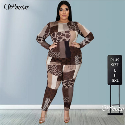 Nouă îmbrăcăminte Plus Size Set 2 piese Trening Top stretch și ținute pantaloni Jogger Sweatsuit Costum asortat Comerț cu ridicata Dropshipping