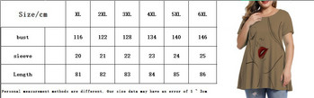 Μεγάλο μέγεθος Γυναικεία Ρούχα 6XL 2022 Καλοκαίρι Νέο κοντομάνικο γυναικείο Street Hipster γυναικείο μπλουζάκι με στάμπα με μεγάλα μπλουζάκια ανοιχτόχρωμη μπλούζα