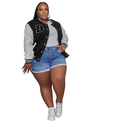 Nagy méretű női baseballkabát, divatos, betűs kabát, 2022. téli női terveződzsekik női pilótakabát őszi felsőruházat nagykereskedelme