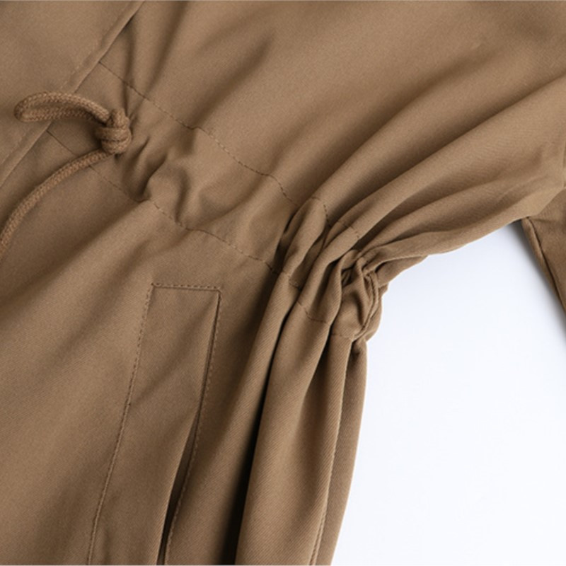 Trenci de dimensiuni mari de toamnă 2022 Îmbrăcăminte pentru femei LOOSE, dublu guler de marinar, jachetă de vânt casual cu șnur, îmbrăcăminte lungă în talie