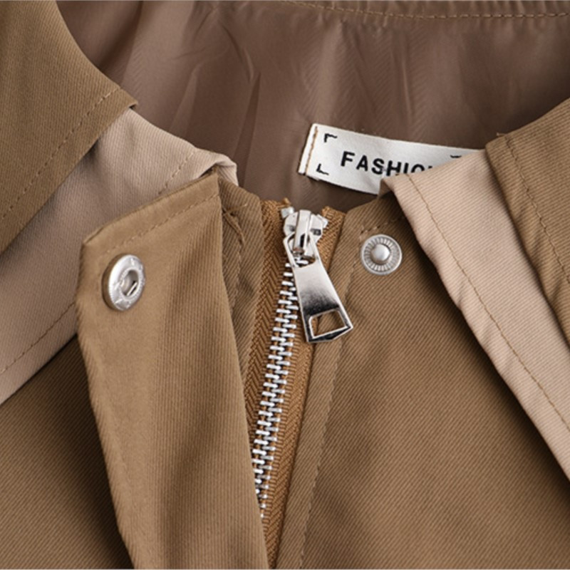 Trenci de dimensiuni mari de toamnă 2022 Îmbrăcăminte pentru femei LOOSE, dublu guler de marinar, jachetă de vânt casual cu șnur, îmbrăcăminte lungă în talie