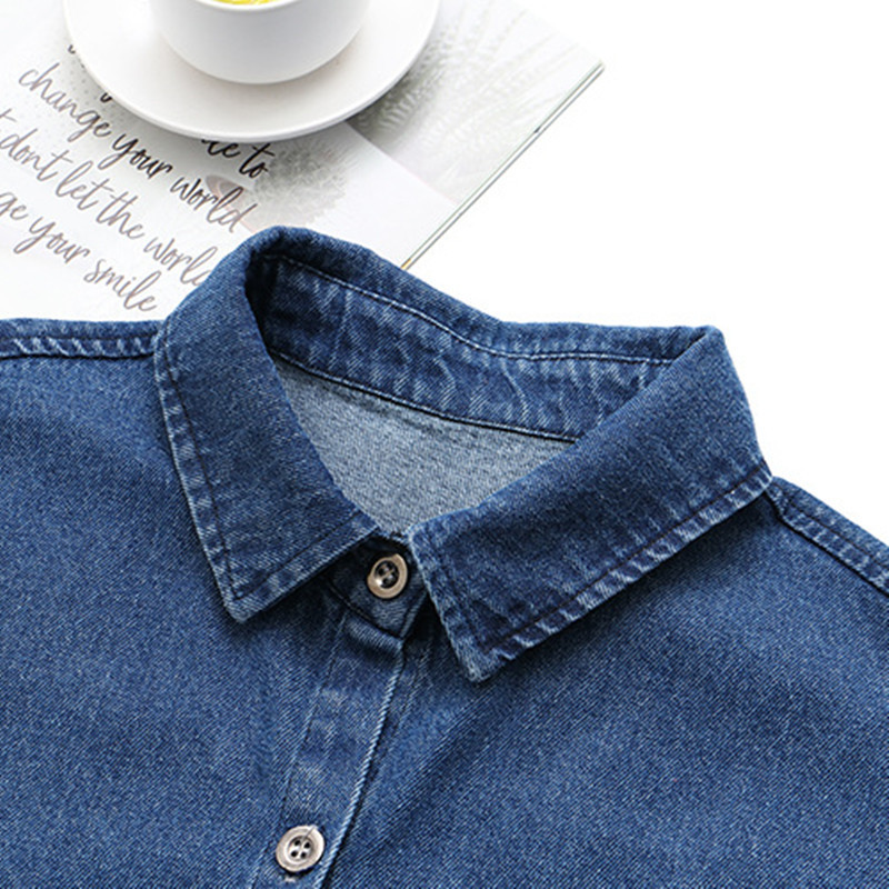 Új 2022 női tavaszi őszi nagy méretű kabát Női farmernadrág viselése nagy hosszú ujjú pamut zseb farmerkabát 3XL 4XL 5XL 6XL