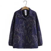 Liela izmēra 2XL-5XL sieviešu rudens ziemas jakas ar garām piedurknēm lielizmēra gudrs ar apdruku A-līnijas virsdrēbes