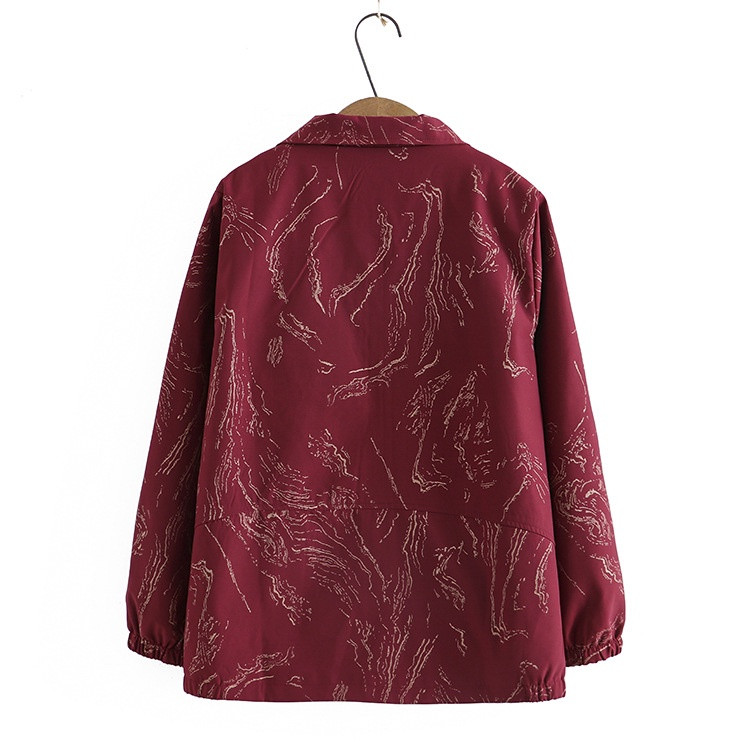 Liela izmēra 2XL-5XL sieviešu rudens ziemas jakas ar garām piedurknēm lielizmēra gudrs ar apdruku A-līnijas virsdrēbes