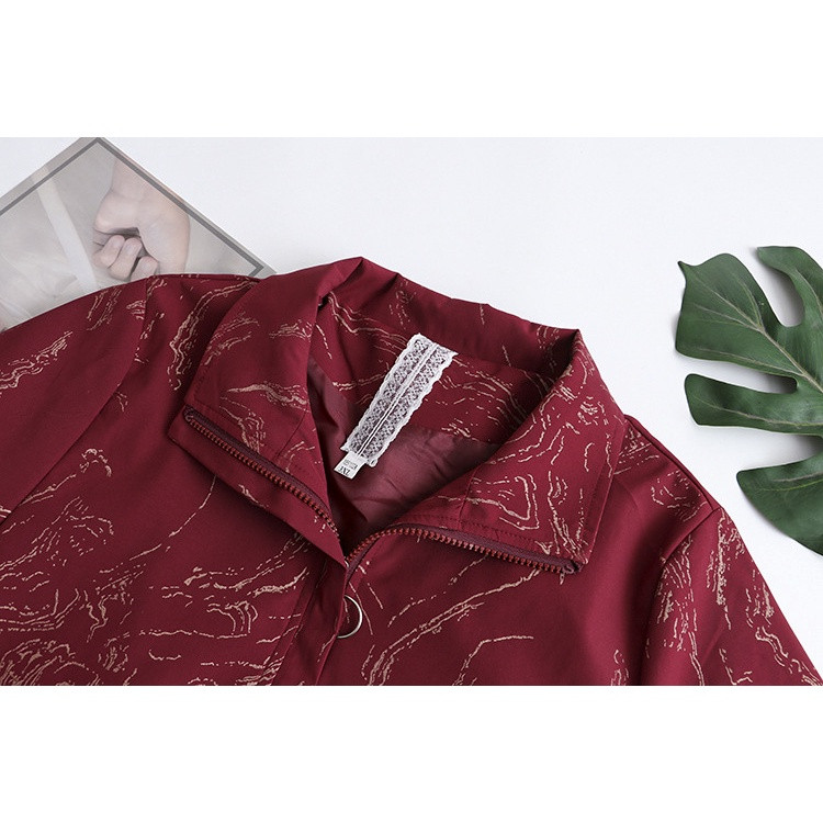 Liela izmēra 2XL-5XL sieviešu rudens ziemas jakas ar garām piedurknēm lielizmēra gudrs ar apdruku A-līnijas virsdrēbes