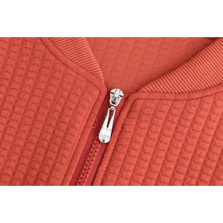 Liela izmēra XL-4XL Sieviešu beisbola jakas ar garām piedurknēm vienkrāsains Sieviešu pavasara rudens virsdrēbes ar kabatām