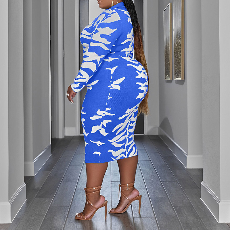 Trend lehajtható gallér gomb karcsú, nagy méretű női őszi utcai zebra mintával nyomtatott hosszú ujjú táska csípő lábszárközépig