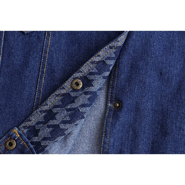Liela izmēra XL-4XL Sieviešu V veida kakla pogām džinsu jakas ar garām piedurknēm raibs rudens ziemas virsdrēbes